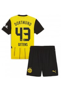 Borussia Dortmund Jamie Bynoe-Gittens #43 Jalkapallovaatteet Lasten Kotipeliasu 2024-25 Lyhythihainen (+ Lyhyet housut)